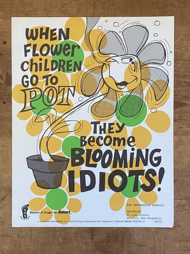 Vtg sos anti drugs poster - sos, anti-drugs